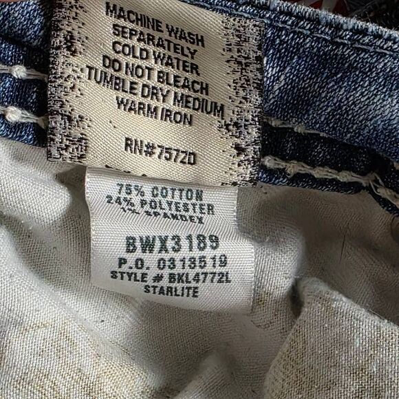 BKE Starlite Flare Jeans Light Wash Size 25L Women’s Y2K - Picture 8 of 9